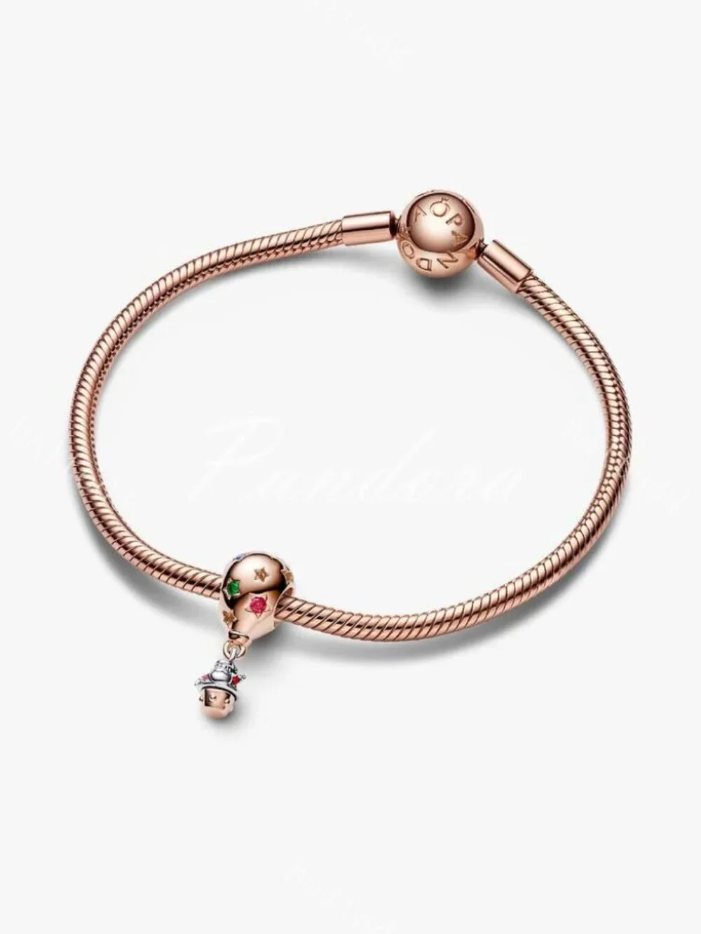 Pandora Two-tone Santa Claus in Hot Air Balloon Charm